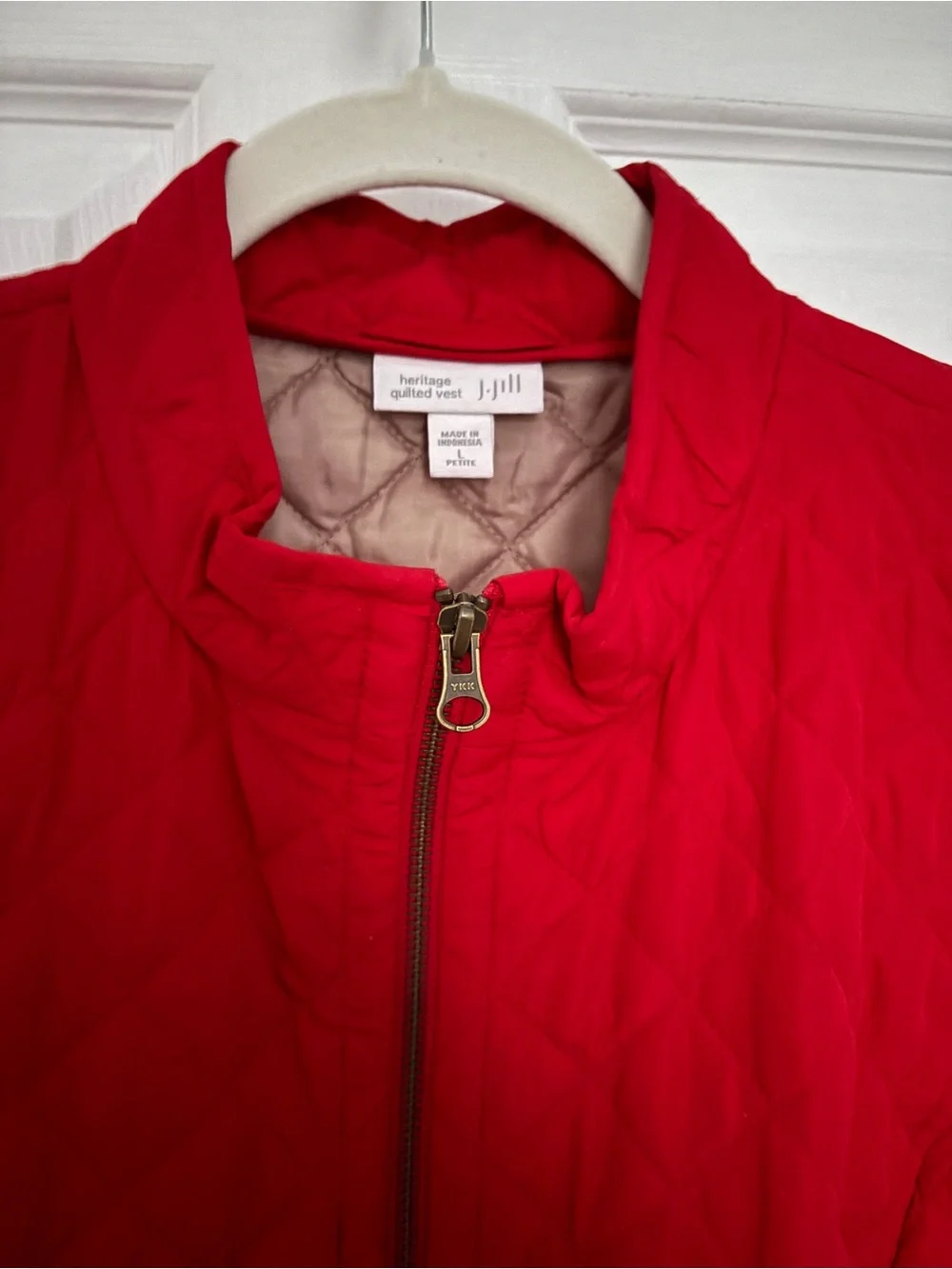 Heritage Red Quilted Sleeveless Vest#0353